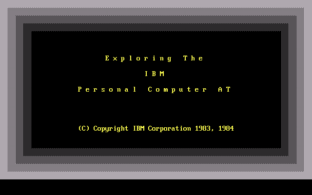 IBM - Exploring The IBM Personal Computer AT 1.00 - Splash